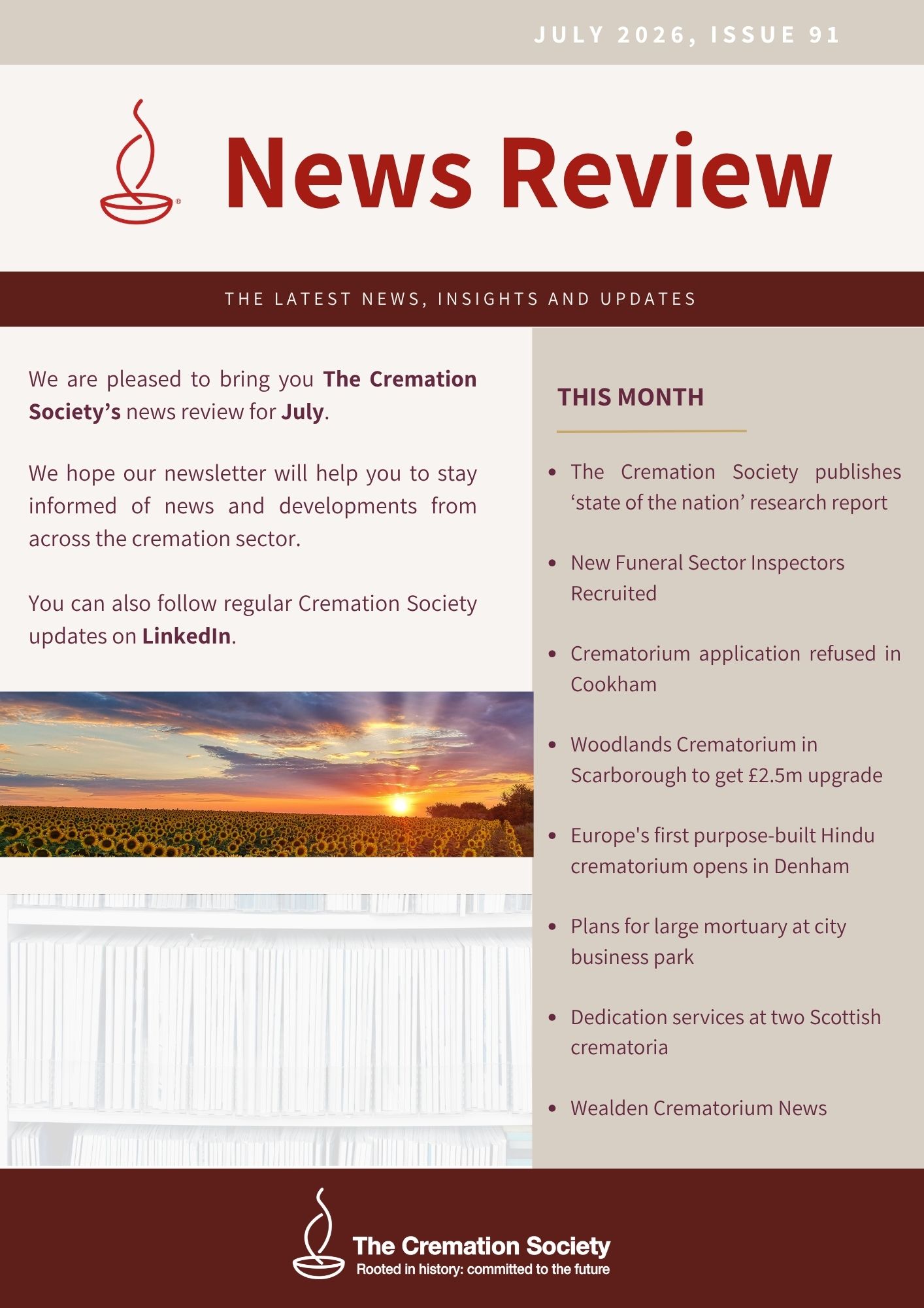 Cremation Society Julu 2026 Newsletter